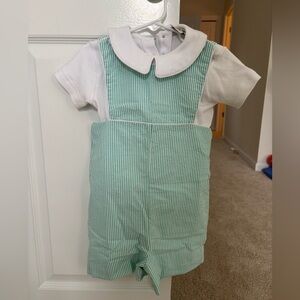 Bundle! Stitchy Fish Seaside Green Jon Jon and White Luigi Kids Polo - 2T